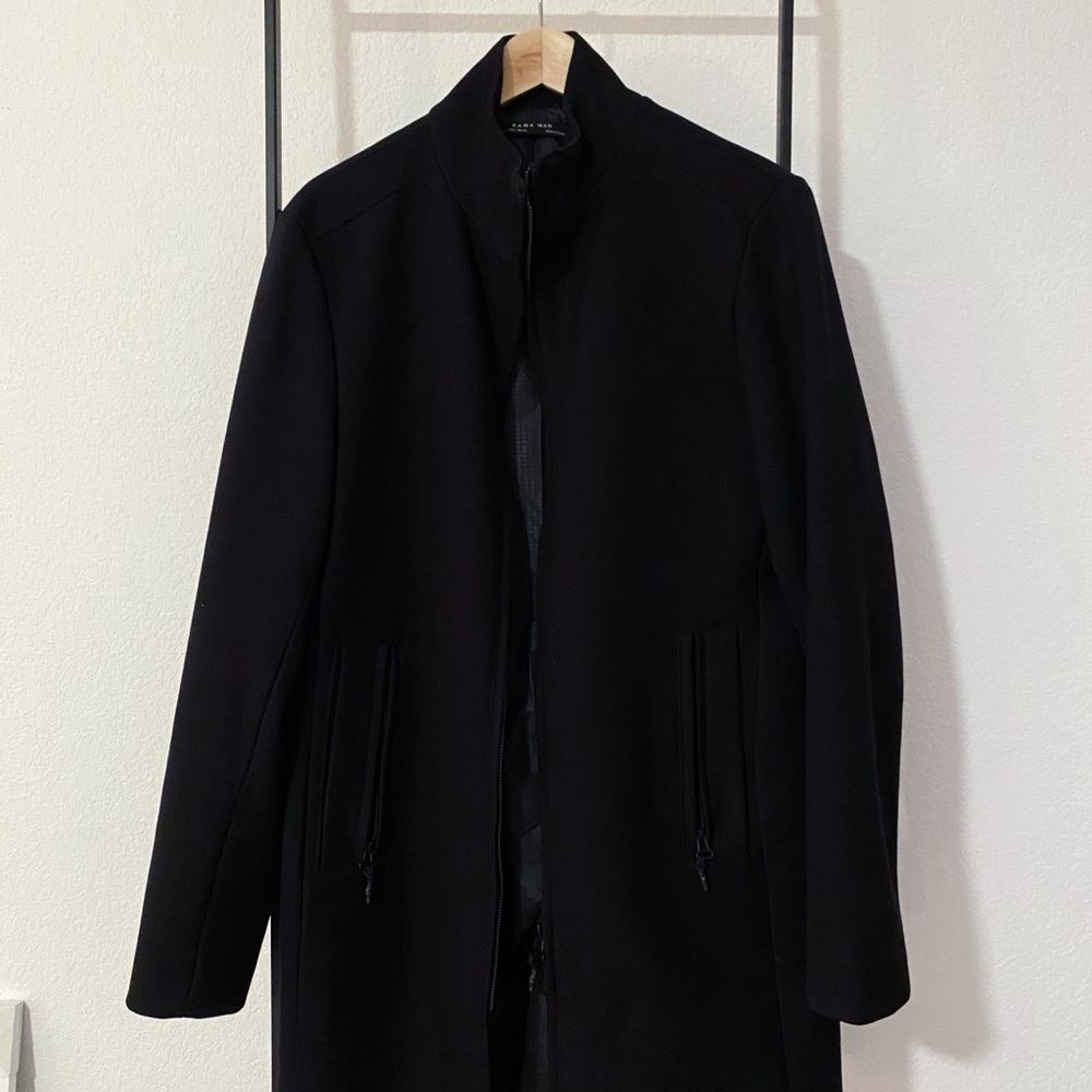 Zara Black Peacoat